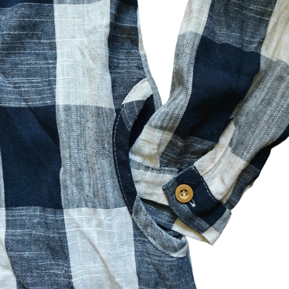 Plaid Button Down Top With Pockets - image 3